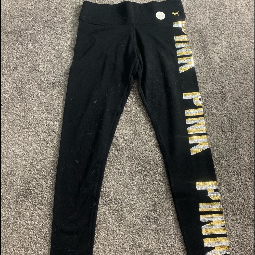 Pink cotton bling legging